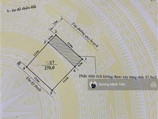270m2 đất biệt thự mặt đường 30m lô 17 lê hồng phong gần toà án  ngang 15m  đông bắc