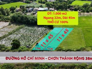 1.000 m2 đất thổ cư mặt tiền hồ chí minh đức hòa, cạnh kcn an ninh.. giá tốt nhất khu vực