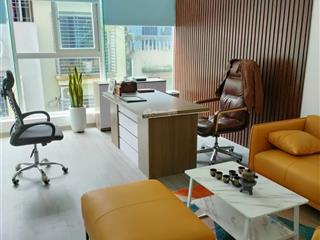 Cho thuê sàn văn phòng 210 m2, đã thiết kế các phòng ban, tiện nghi đầy đủ