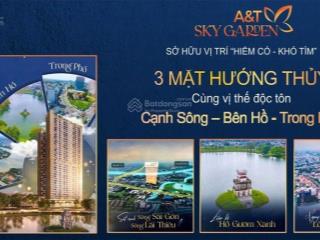 Căn hộ 3 mặt view sông sài gòn a&t sky garden, sở hữu 2pn thanh toán chỉ 240tr tới khi nhận nhà,