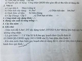 Gấp! nhà hxh 6m lê văn sỹ p13 q3 dtcn 62m2 đất 3 tầng đúc giá 12,5 tỷ