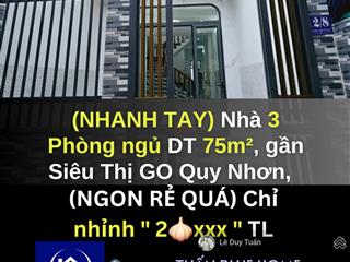 (nhanh tay ace à) nhà 2 tầng tk 3 phòng ngủ, hẻm cạn rộng trạng quỳnh, p.quang trung quy nhơn