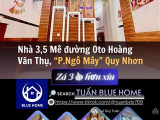 (ngon) bán nhà 3,5 mê hẻm 2 ô tô hoàng văn thụ p. ngô mây quy nhơn , 40m2, giá chỉ nhỉnh 3 tỷ xyz