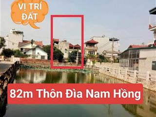 Rẻ như trong ngõ, 66tr/m, 81.8m view hồ thôn đìa nam hồng, đường thông 4m