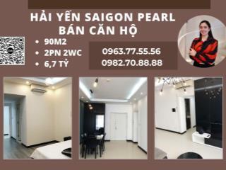 Hải Yến 0963775556 - bán căn hộ 2PN Saigon Pearl, nội thất đẹp, giá 6,7 tỷ, có sẵn HĐ thuê