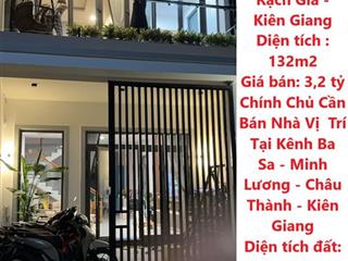 Chính Chủ Cần Bán Nhà Vị  Trí Tại Đường Lộ Liên Hương - Vĩnh Quang - Rạch Giá - Kiên Giang