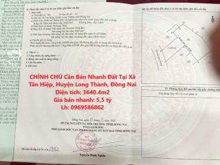 CHÍNH CHỦ Cần Bán Nhanh Đất Tại Xã Tân Hiệp, Huyện Long Thành, Đồng Nai