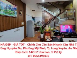 NHÀ ĐẸP - GIÁ TỐT - Chính Chủ Cần Bán Nhanh Căn Nhà Tại P. Mỹ Bình, TP Long Xuyên, An