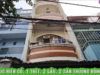 Nhà 1 trệt, 2 lầu, st, hẻm 523 tùng thiện vương, p12, q8. ngang 3m x dài 15m.