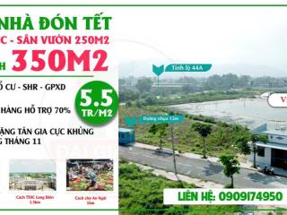 Nhà vườn nhựa 9m TL 44A 350m2 2PN-1WC 80TC SHR GPXD giá 5.6tr/m2