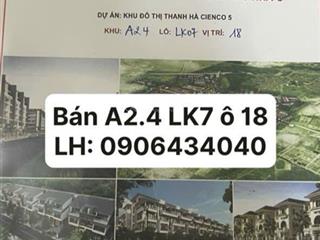 Cần bán 3 lô đất khu đô thị thanh hà đặt cọc sms , giá thỏa thuận