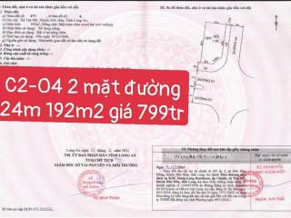 Ưu đãi khách hàng đầu tư hưng long residend bán gấp 4 lô 2 mặt tiền 10x20 đường 24m giá 450tr!