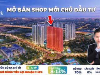 Trực tiếp cđt căn shop sảnh toà g1 1200 căn hộ, solar park, vin tây mỗ thuê dòng tiền 100tr/tháng