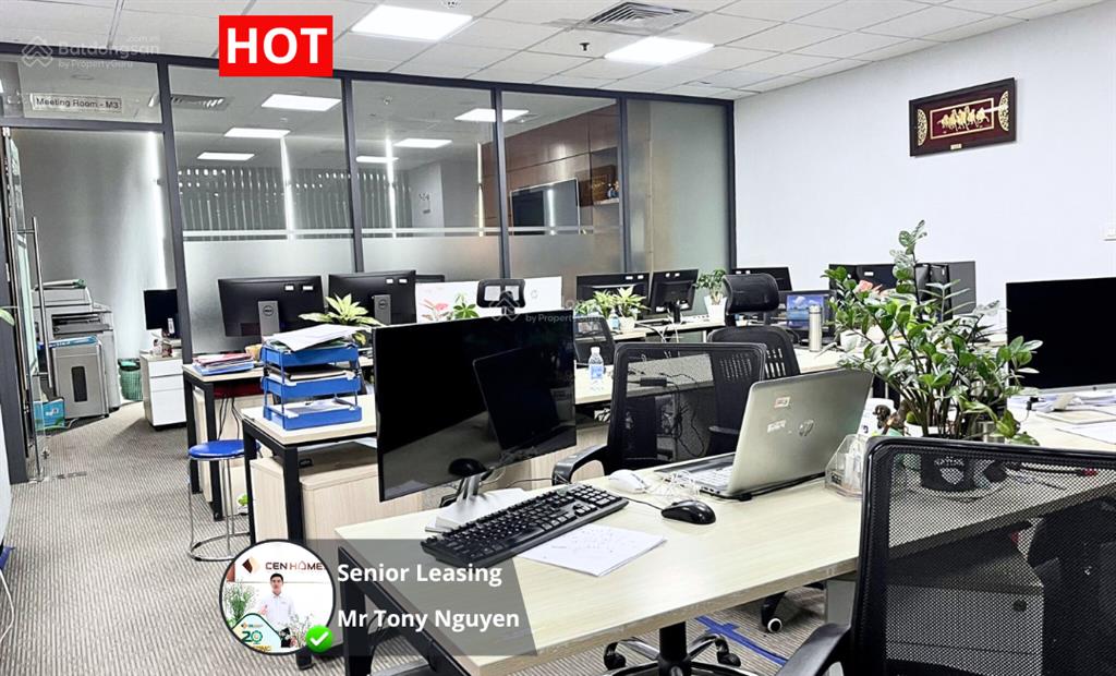 500m2 cắt lẻ từ 80m2 cho thuê giá 240k/m2/th đã setup nội thất tại việt á tower duy tân