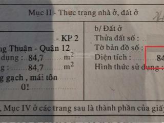 Bán nhà c4 nguyễn văn quá, q12, 85m2, 8.4x10m, nhỉnh 3 tỷ