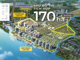 Bán căn nhà phố vườn izumi city 2 mặt tiền, bancong hướng nam vô cùng thoáng mát. giá chỉ 5,5 tỷ