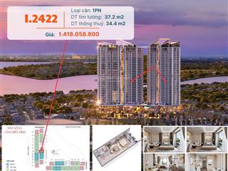 Đầu tư sinh lời cao vic grand square 34m2 1pn, tầng đẹp hướng mát giá 1,418 tỷ