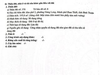 Bán hai tài sản là nhà mặt tiền đường tôn đức thắng, phường hưng long, tp. phan thiết