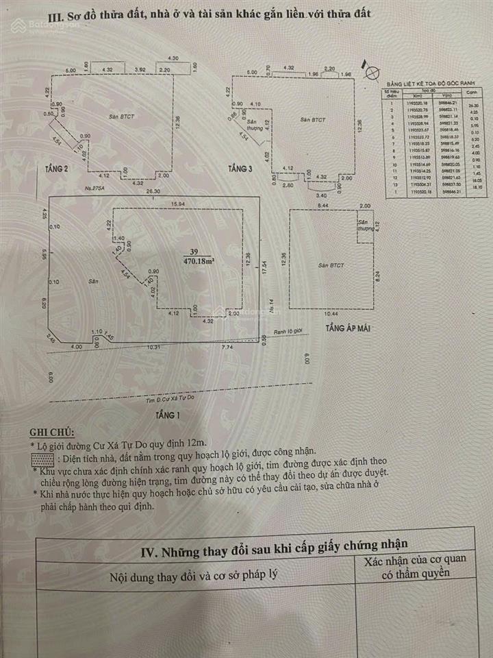Tôi cần bán villa đc 1073/5 cmt8, bề ngang 29m dài 20m, đã xin giấy tách được 5 thửa, giá 99 tỷ