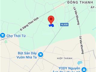 Cho thuê mặt bằng (đất trống) diện tích 270m2, mặt tiền đường đt 1  3 (đường 8m)