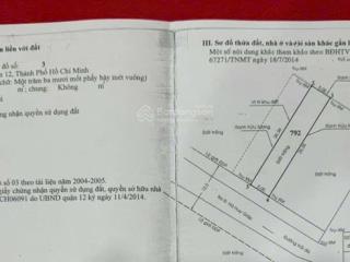 Chính chủ bán đất thổ cư mặt tiền 12m, trung tâm thạnh lộc  q12