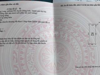 Chính chủ cần bán nhanh đất thổ cư 62m2 đường rộng kim nỗ đông anh hà nội