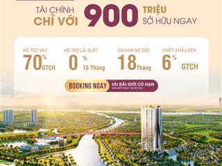 Trực tiếp cđt bán căn 2pn 64m2 chung cư the fibonan, hỗ trợ vay 0%, ck 6%, tặng gói nt 80tr