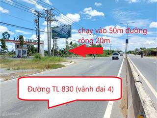 Đất view kênh 20m cực mát (5x16) = 80m2 thổ cư 100% đường 13m, tl 830 (vành đai 4)  chỉ 1.39ty