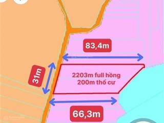 Bán 2.200m2 đất phủ hồng, đã lên sẵn 200m2 thổ cư, đường lớn cách cổng chào ấp mít nài vài chục mét