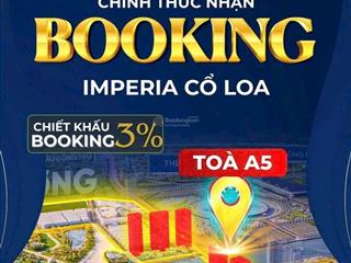 Nhận booking cc imperia mikgroup vinhomes global gate cổ loa. chiết khấu thêm 3% khi có booking.