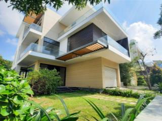 Villa đơn lập 2 mặt tiền sông và công viên, dt đất gần 500m2, nhà hoàn thiện full nội thất. 58 tỷ