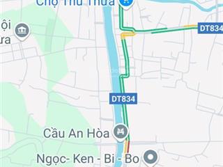 Bán đất mặt tiền đường nhựa xã bình an cách thị trấn thủ thừa 1.5km. diện tích 5 x 40 (200m2)