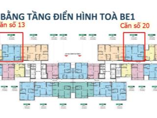 Độc quyền căn số 13,20 2pn 73m2 đông bắc tòa be1 dự án beverly tầng 11,16 mua từ cđt