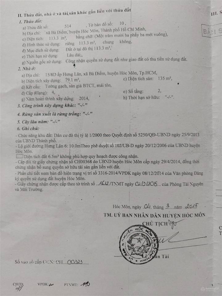 Bán gấp nhà hẻm xe hơi 6m  113m2  4pn  bà điểm
