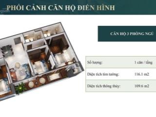 Chính chủ bán căn hộ 3 ngủ, 106m2 tòa c giá 6,4 tỷ thu về. view đẹp tầng đẹp