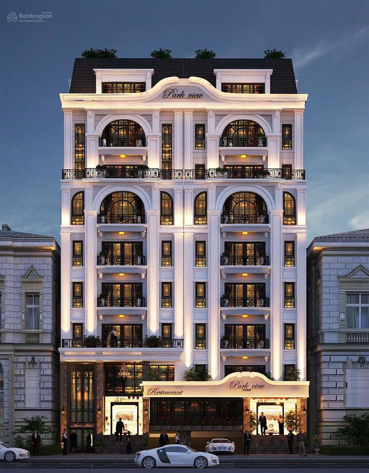 Siêu vip khách sạn cầu giấy tiêu chuẩn 4* 70 phòng  mặt tiền 22m  dt 450m2  xd 8 tầng + 1h