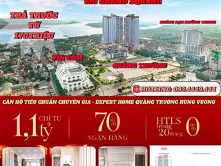 Chỉ từ 170tr có ngay căn hộ cao cấp 5* ngay trung tâm quảng trường tp việt trì,  0934 449 ***