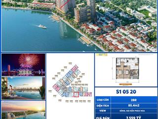 Căn 3br toà s3  sun symphony, view sông hàn, 102.8m2 chỉ 9,x tỷ ptttn. 0932 509 *** mai na. srt