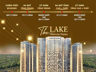 Booking ngay nhận giá ưu đãi  the lake masteries homes gọi ngay em hùng 0974 207 ***