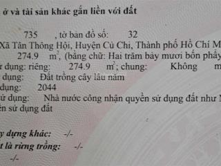 Chính chủ bán đất full thổ cư hiện hữu đường 3 xã tân thông hội