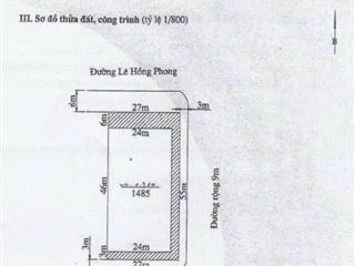 Bán lô góc mặt đường lê hồng phong, tp. hải phòng