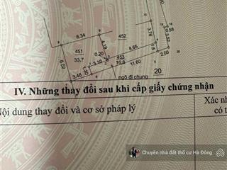 Chính chủ bán lô đất 33.7m2, 30m ra đường ô tô biên giang hà đông, giá 1.68 tỷ.  0889 633 ***