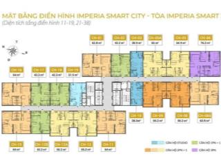 I2 vinhomesmart city, tây mỗ, 64m2, 2n2vs view biển hồ công viên