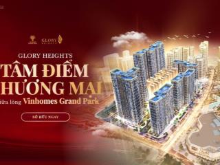 Bán gấp căn hộ 2pn+, hướng đông nam, view quảng trường và vincom giá 4,035 tỷ tại glory heights