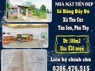 CHÍNH CHỦ BÁN CĂN NHÀ MẶT TIỀN TẠI XÃ THU CÚC, TÂN SƠN, PHÚ THỌ