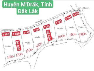 Lock 6 lô đất huyện M'Đrắk - Đắk Lắk. Đất chính chủ giá rẻ chỉ từ 160tr/lô.