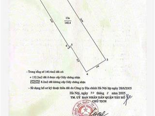 Bán mảnh đất có nhà tây hồ 140m2 mt 5,6m ô tô vào nhà giá chỉ 19 tỷ