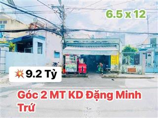 Bán nhà góc 2mt đường đặng minh trứ, p.10 tân bình nở hậu 8m  gpxd mới được 5 tầng