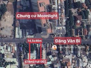 Vị trí kim cương nhà mt đặng văn bi đối diện cc moonlight  678m2 (14,5x46)  giá 140tr/m2