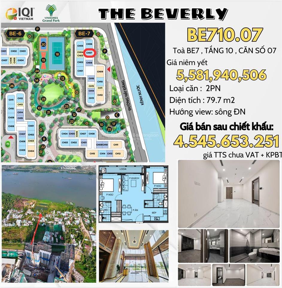 Căn hộ the beverly 2pn phân khu cao cấp tại vinhomes grand park, giá chỉ 4,8 tỷ